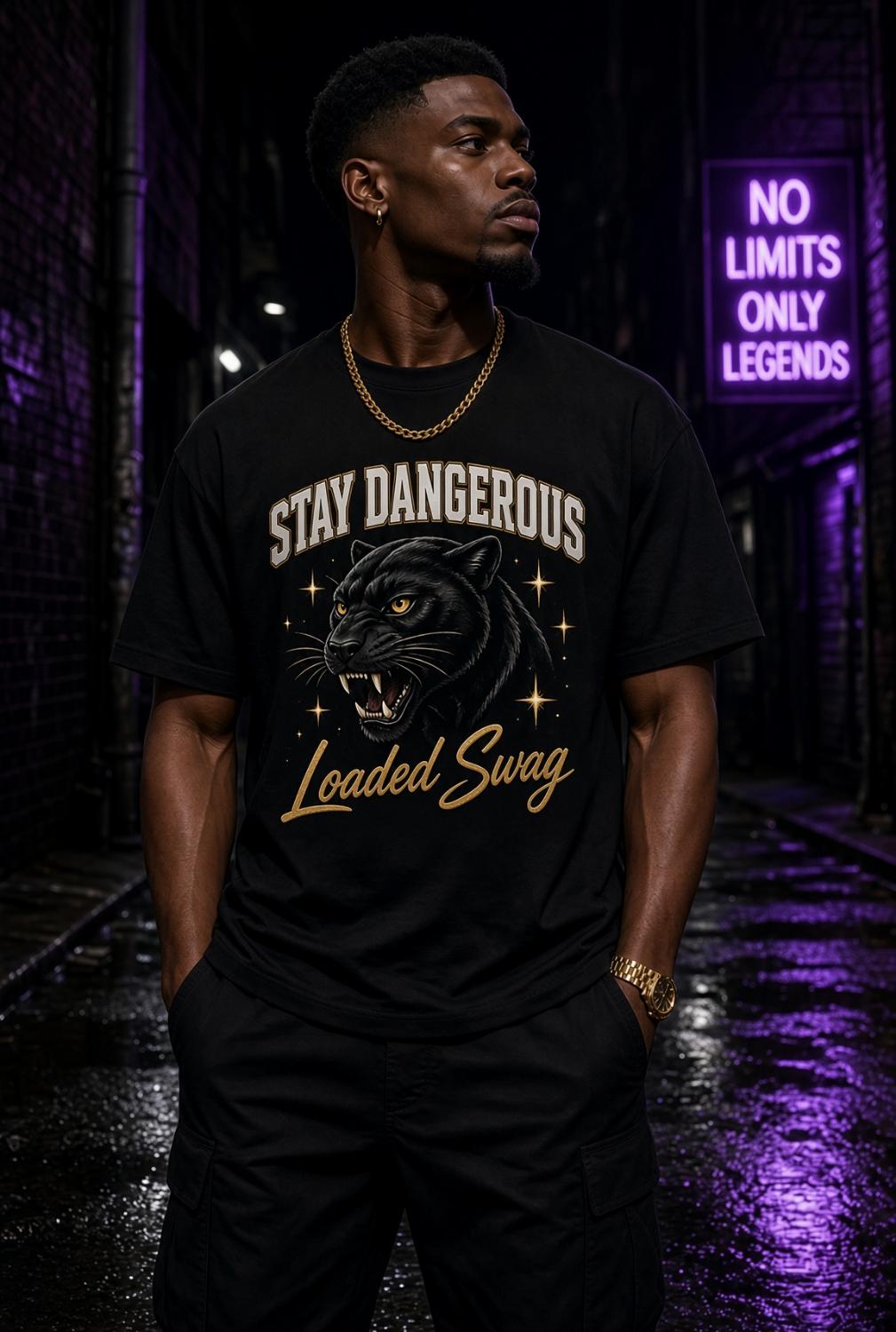 Stay Dangerous panther tee